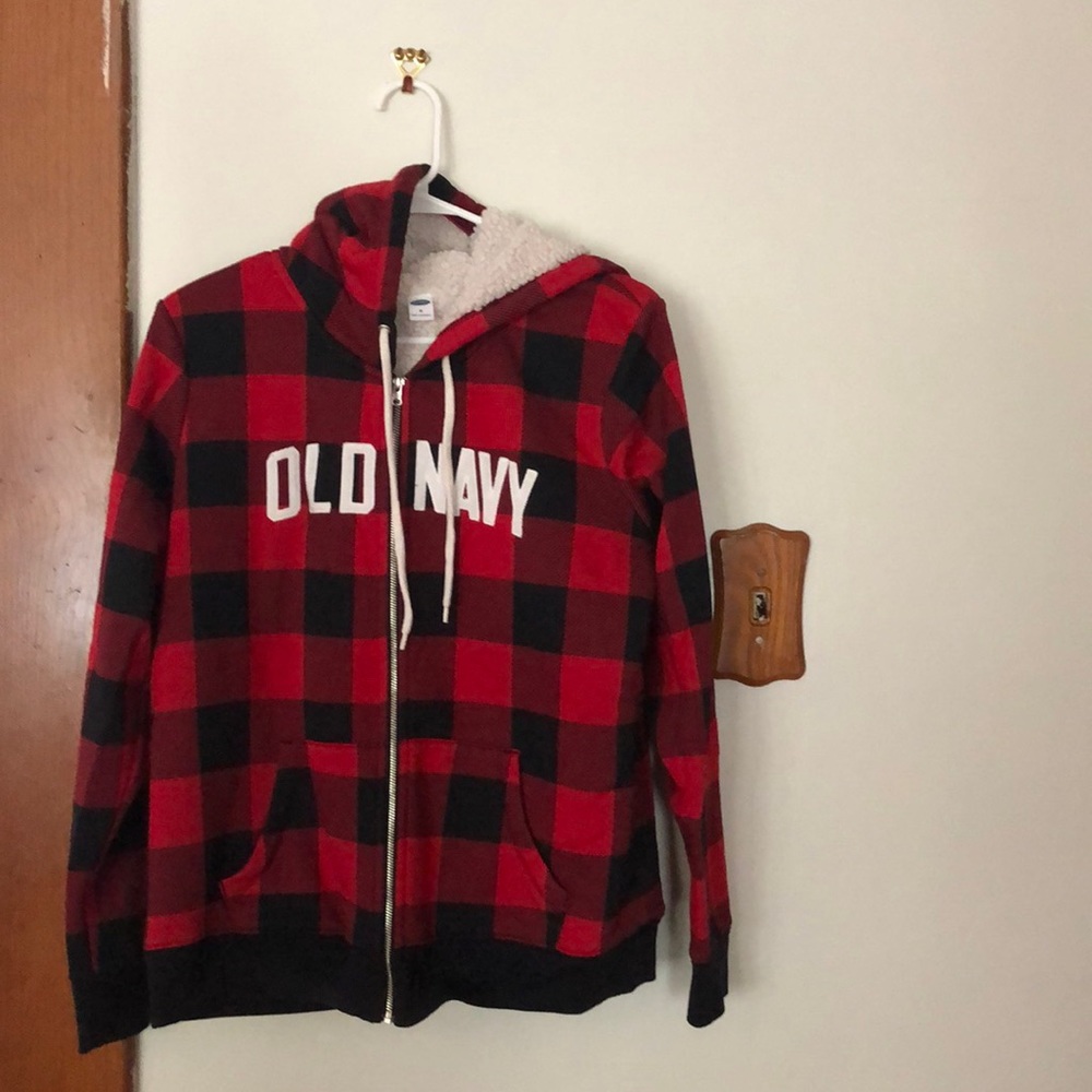 Plaid old navy zip up
